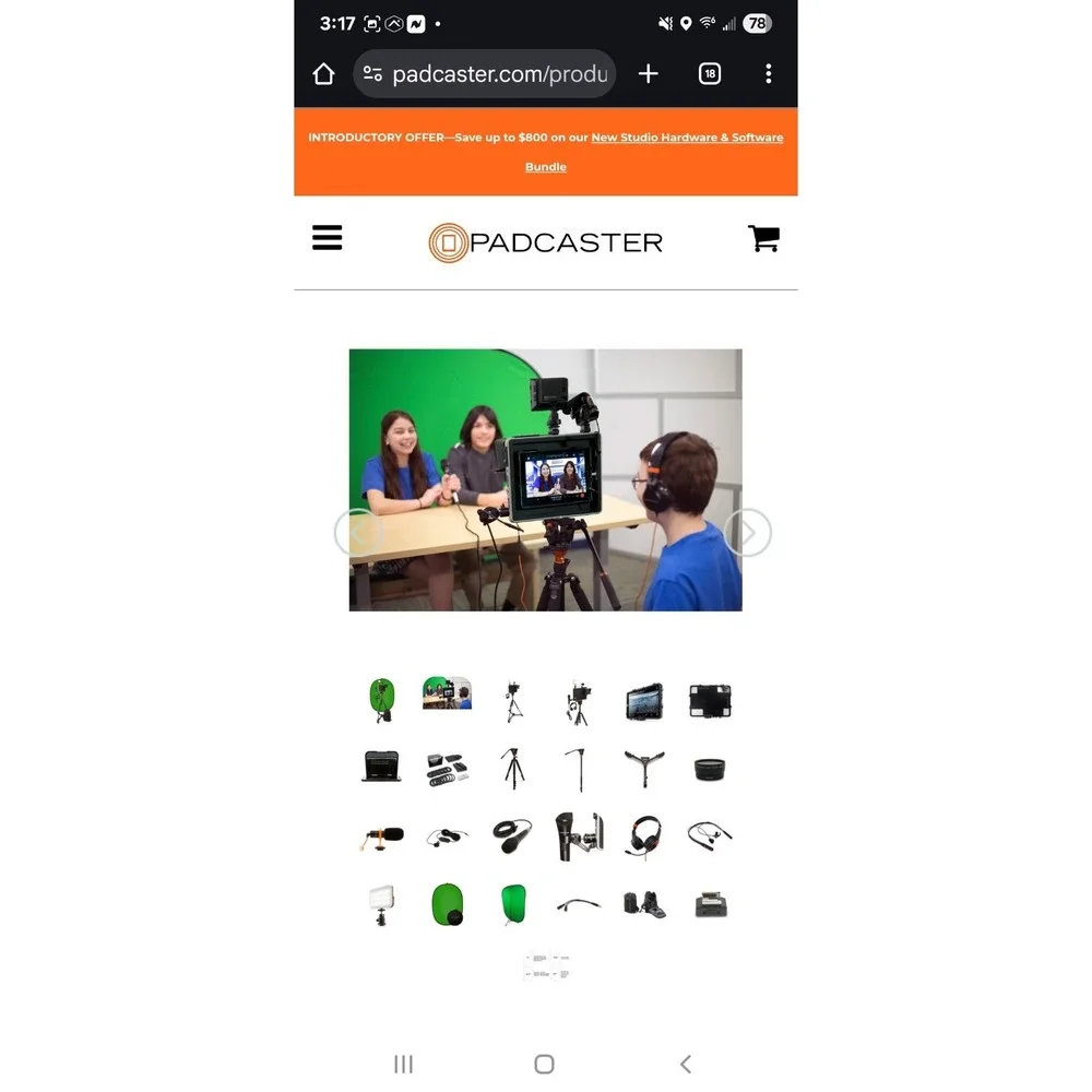 Padcaster Green Screen, Includes Screen And Storage Bag #PCGREENSCREENKIT‎